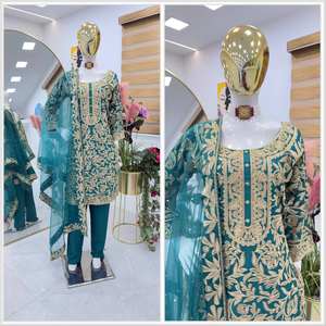 FABZONE Salwar Kameez et Lehenga Choli vintage indiens et pakistanais pour femmes adultes, prêts-à-porter, imprimés numériquement, pour fêtes - Product Image 4