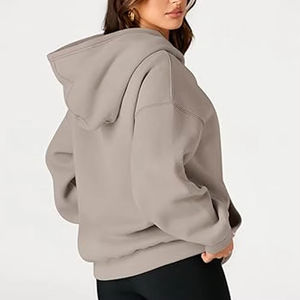 Sudadera con Capucha Personalizada de Lujo, Estilo Urbano, Felpa, Lisa, Vintage, Extra Grande, Lavada al Ácido, Decolorada por el Sol, Desgastada, Gris - Product Image 3