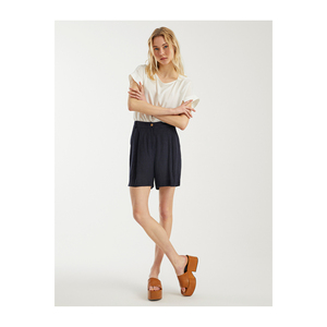 Shorts de Lino con Cinturón para Mujer, Alta Calidad, de Turquía - Product Image 3