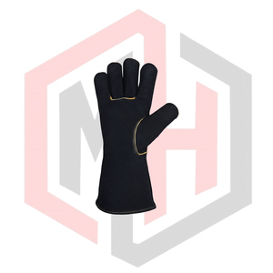 Guantes de Trabajo de Cuero Tig Negro, Resistentes y Duraderos, de 11 oz de Grosor, Antiestáticos, Resistentes a Desgarros, Anticorte, para Bomberos - Product Image 3