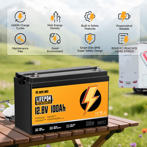 Batterie au phosphate de fer de lithium 12V 24V rechargeable, batterie de stockage solaire 100Ah, batterie Lifepo4 pour système solaire, entrepôt UE - Product Image 4