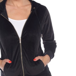 Nouveauté : Survêtement en velours de haute qualité pour femme, style décontracté confortable, logo personnalisé, couleur respirante, hauts longs, motif uni - Product Image 6