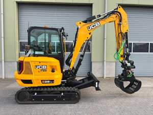 รถขุดขนาดเล็ก JCB 36C-1 PRO แบบตีนตะขาบ พร้อมหัวจับและบุ้งกี๋ขุด แบบ Zero Tail Swing สำหรับงานก่อสร้าง ฟาร์ม และจัดสวน - Product Image 3