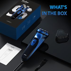 Afeitadora Eléctrica Inalámbrica Recargable para Hombre, Máquina de Afeitar y Recortadora con Fuente de Alimentación USB, IPX7, para Rostro, Viajes y Hogar, con Pantalla - Product Image 3