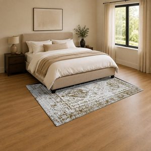 Tapis chenille antidérapant RUGS DEPOT LXDP-0759, multicolore, neutre, traditionnel, oriental, imprimé numériquement, lavable en machine, vente en gros - Product Image 3