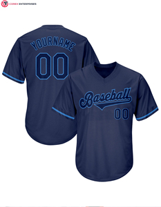 Maille Respirant Sublimé Baseball Jersey Chemises Baseball Team Shirt Personnalisé Premium Classique V Cou Plain Fitness Sportswear Hommes - Product Image 1