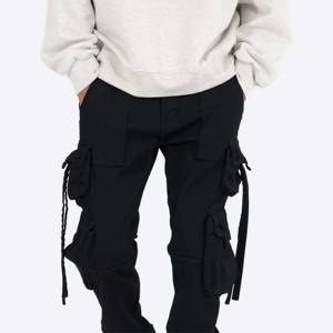 Pantalones Cargo de cuero Premium para hombre, cómodos y prácticos, perfectos para ropa informal y formal M - Product Image 5