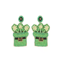 Boucles d'oreilles clous lapin brodées de perles, bijoux rectangulaires, fabricant indien direct, best-seller, classiques pour femme, pour soirée