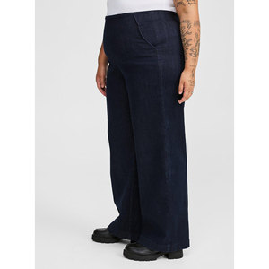 Pantalones Cargo Vintage para mujer, de talla grande, holgados, de pierna ancha, transpirables, suavizante de mezclilla, cintura personalizable, estilo novio lavado - Product Image 3