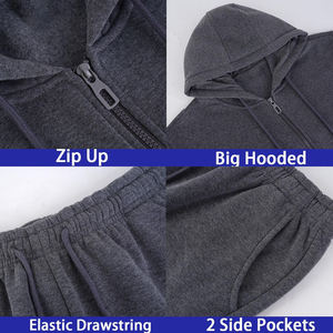 Survêtement à capuche d'entraînement en gros personnalisé de qualité supérieure survêtements respirants de haute qualité pour Streetwear urbain survêtement actif pour homme - Product Image 6