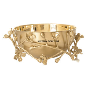 Metal Gold Chocolate Bowl Round Shape Tabletop Designer <b>Sweet</b> Bowl Premium Quality Handmade New Chocolate Bowl - Product Image 1