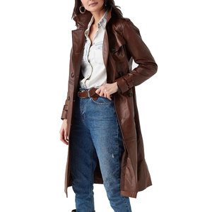 Abrigo de Cuero Premium para Mujer con Forro Interior Suave y Diseño Elegante para la Moda de Invierno y Uso Diario - Product Image 1