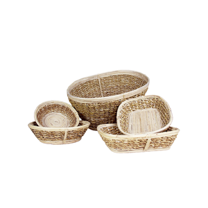 Large Handmade Jute Seagrass <b>Rattan</b> Mix <b>Storage</b> <b>Basket</b> for Kitchen Organization-Laundry Clothes Tray Toy Organizer Fruit <b>Basket</b> - Product Image 2