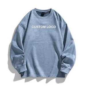 Vente chaude hommes Slim Fit Sweatshirts haute qualité coton mélangé pull basiques confortable vêtements d'hiver teint uni - Product Image 6