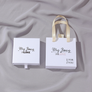 Custom logo Pink <b>Black</b> Satin Jewelry Drawer Box Cute <b>Slider</b> Paper Gift Box with Stain for Necklace & Earrings Packaging - Product Image 5