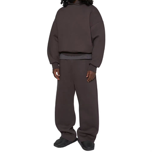 Custom Winter Breathable Cotton Heavy Weight Tracksuit Jogging Suit Sweat Suit Baggy Streetwear - Product Image 5