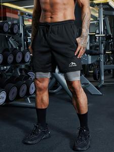 Short de jogging d'été pour hommes de haute qualité coton polyester personnalisé séchage rapide respirant motif solide style décontracté - Product Image 5