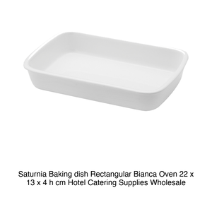 ถาดอบขนมทรงสี่เหลี่ยม Saturnia รุ่น Bianca ขนาด 22 x 13 x 4 ซม. สำหรับเตาอบ อุปกรณ์จัดเลี้ยงโรงแรม ขายส่ง - Product Image 2