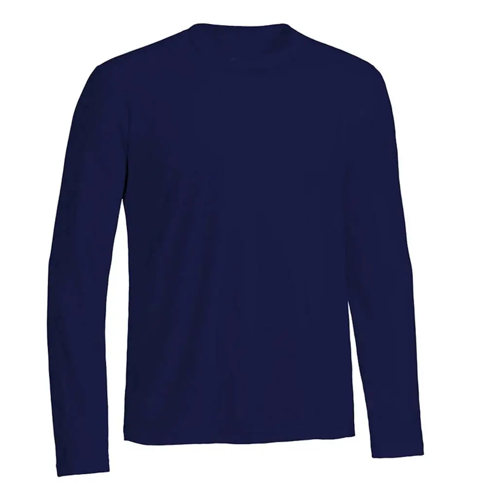 Casual Heren Shirt Met Ronde Hals, Thermische Basislaag Top Met Lange Mouwen, Sport Diep Navy