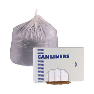 Boardwalk H4832MWK Desechable de 24 pulgadas X 32 Pulgadas 16 Galones Revestimientos Lineales Blancos de Baja Densidad para Latas Industriales de 0.5 Mil, 500 por Caja - Product Image 6