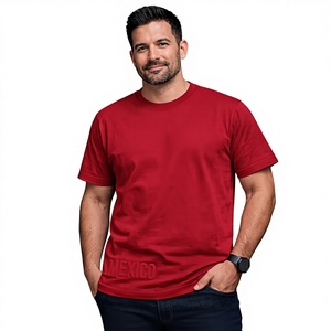 T-shirt décontracté pour homme 100 % coton brodé motif 3D avec tissu 400g pour le Mexique 2026 - Product Image 5