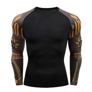 T-shirt de course à manches longues pour homme, nouvelle mode été 2025, vêtements de sport à manches courtes, respirant, absorbant l'humidité, imprimé, ajusté - Product Image 1