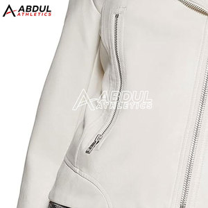Chaqueta de Cuero para Mujer con Cuello Alto y Color Sólido, Diseño y Talla Personalizados - Product Image 6