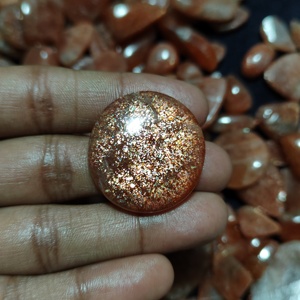 Pierre de soleil en cristal naturel de haute qualité AAA + pierre de soleil de feu naturelle de qualité Cabochon de taille libre pierre en vrac - Product Image 2