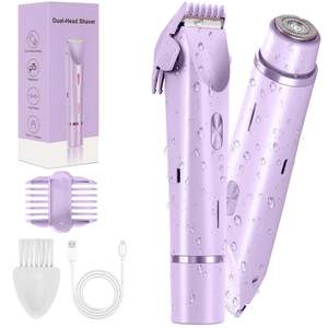 Afeitadora Eléctrica Femenina de Doble Cuchilla para Uso en Seco y Húmedo, para Rostro, Piernas, Brazos, Área del Bikini, Resistente al Agua IPX7, Afeitadora Rotatoria de Repuesto para el Cuerpo - Product Image 2