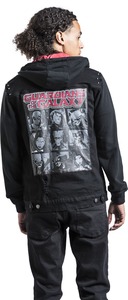 Acolchado Transpirable Ecológico Logotipo personalizado Diseñado Chaqueta de mezclilla unisex Cuello con capucha negro Manga larga Botón Tejido Piel de oveja - Product Image 6