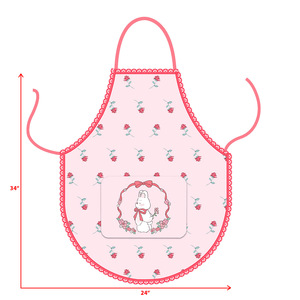 100% Cotton New Print Lace Design Bib Apron Custom With Pocket for Kitchen Household Hotel Parties - Product Image 5