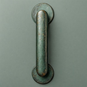 EliteKnob Poignée en métal Majestic Aura Premium Door Pull en noir mat et or pour portes en bois haut de gamme - Product Image 3