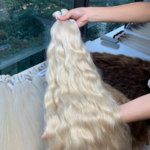 Prix de gros Extensions de cheveux de haute qualité en vrac 100g 28 pouces Cheveux humains vierges Couleurs brunes Ondulation naturelle - Product Image 1