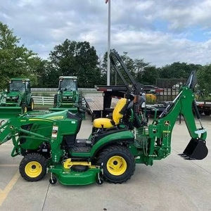 Mini tractor John Deer original de calidad superior con cargador frontal y retroexcavadora disponible para la venta tractores de maquinaria agrícola - Product Image 1