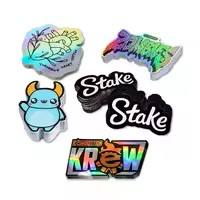 Custom Eco Friendly Holographic Vinyl <b>Stickers</b> | Self-adhesive Anti-UV Printed Waterproof Die Cut <b>Decal</b> Outdoor Promotional Use - Product Image 6