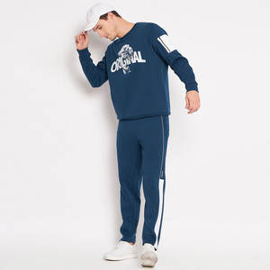 Conjunto de chándal de temporada de invierno para hombre, Sudadera con capucha ligera transpirable, pantalón con logotipo impreso, color puro de marca - Product Image 5