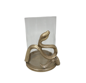 Fancy Decorative Aluminum/Glass Candle Pillar Holder Rough Brass EPL Modern Style Candle <b>Stand</b> For Halloween Decoration - Product Image 2