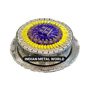 Cuenco de chocolate de metal con acabado dorado de Calidad exclusiva con hoja de oro adornada, perfecto para servir comida en bodas y eventos elegantes - Product Image 6