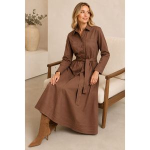 Robe à boutons et jupe longue 3088 - Vison - Product Image 5