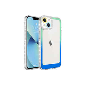 Coque en silicone dégradée scintillante de luxe Netzy LSAFA pour iPhone 13 14 Plus 13 Pro Max, protection fine, coque arrière, emballage de vente au détail - Product Image 1