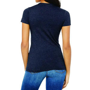 Nueva llegada Camisetas transpirables para mujer Bajo MOQ Color sólido O-cuello Camisetas para mujer Hecho en Pakistán - Product Image 6