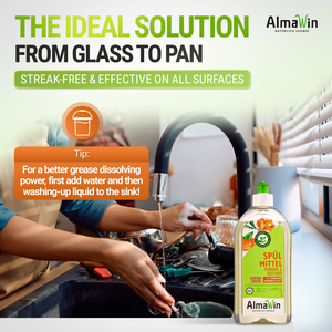 AlmaWin Liquide à Vaisselle Biologique Parfait au Parfum d'Argousier-Mandarine 500ml Détergent Organique Puissant pour Vaisselle - Product Image 5