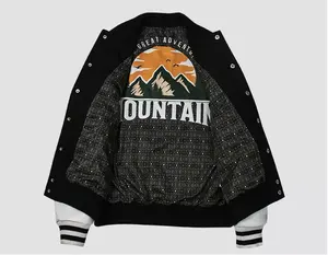 Veste universitaire respirante et écologique à col montant en toile pour hommes, haute qualité, hiver, vintage, collège, OEM - Product Image 5