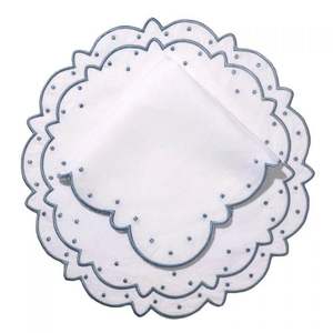 Elegant <b>linen</b> table <b>placemats</b> with subtle embroidery work for minimalist dining room decor premium style - Product Image 5