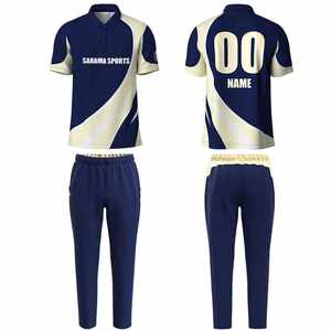 Ensemble de tenue de cricket personnalisable 100% polyester respirant, uniforme sublimé, imprimé avec le nom du joueur, uniforme de cricket pakistanais - Product Image 1