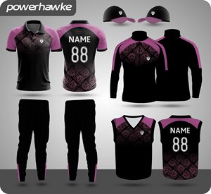 New Design Half Sleeves Collar Style Cricket Jersey Uniform Hoodie Set with Ankle Length <b>Trousers</b> Pants <b>for</b> <b>Men</b> - Product Image 3