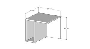 Mesita de Noche Abierta Minimalista de Alta Calidad de Fábrica Vietnamita (Marca Dolcevita) - Product Image 5