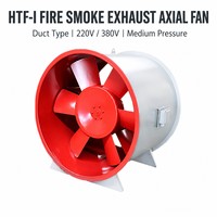 Ventilateur axial d'extraction de fumée et de gaz incendie HTF-I, ventilateur de ventilation de conduit à pression moyenne, 220V 380V, acier au carbone