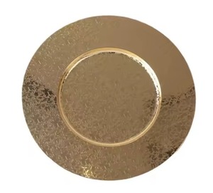 Placas de cargador de color plateado de diseño clásico con color y tamaños personalizados para placas de cargador de hoteles para hoteles cafés - Product Image 3