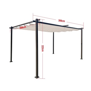 Pergola Jet-line Pavilion Luxor Light Anthracite per Ombreggiatura Giardino e Terrazza - Product Image 2